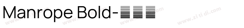 Manrope Bold字体转换